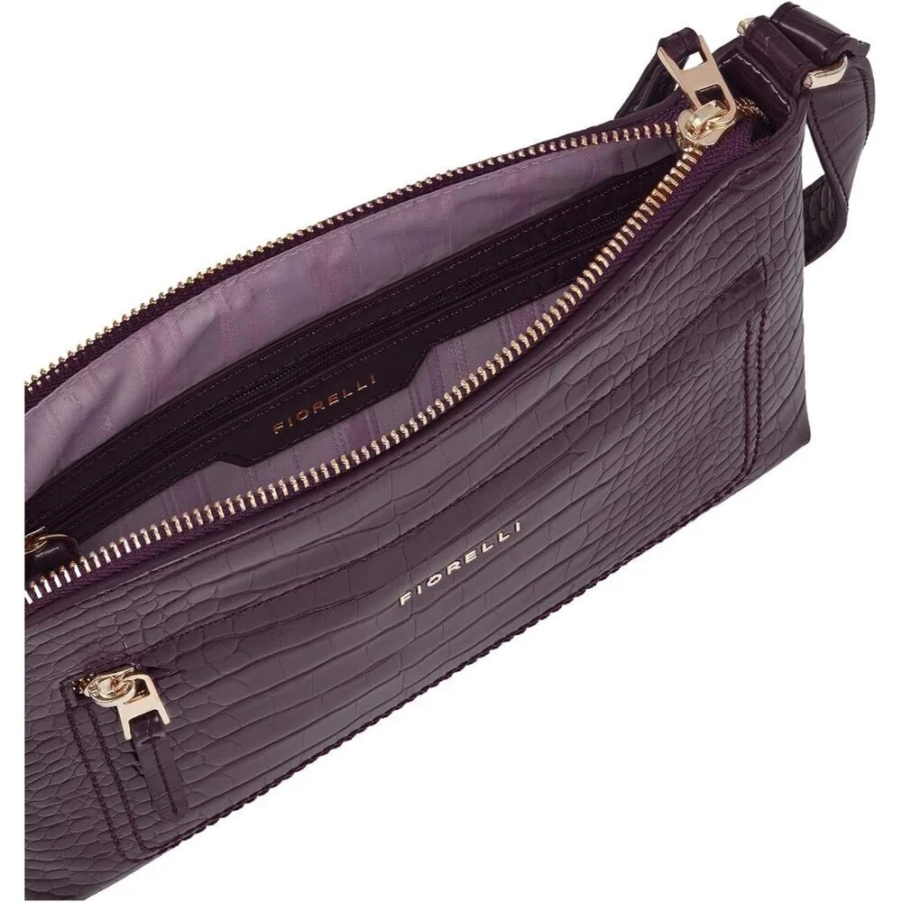 Women's Faux Leather Crossbody Bag with Adjustable Strap & Multiple Pockets
